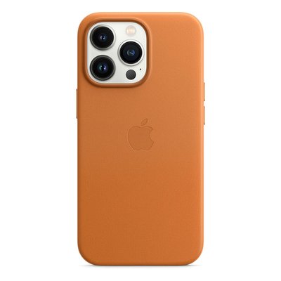 Оригінальний шкіряний чохол Apple iPhone 13 Pro Leather Case з MagSafe - Golden Brown (MM193) MM193 фото