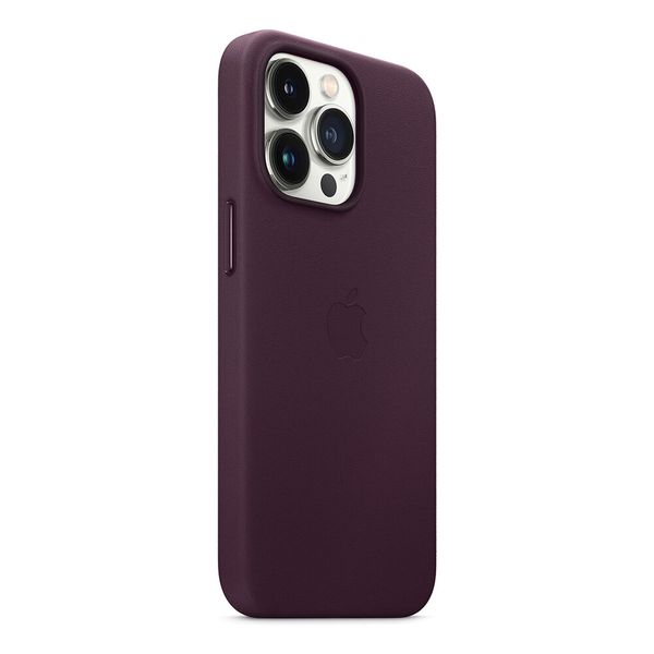 Оригинальный кожаный чехол Apple iPhone 13 Pro Leather Case с MagSafe - Dark Cherry (MM1A3) MM1A3 фото