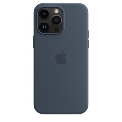 Оригинальный силиконовый чехол Apple iPhone 14 Pro Max Silicone Case с MagSafe - Storm Blue (MPTQ3) MPTQ3 фото