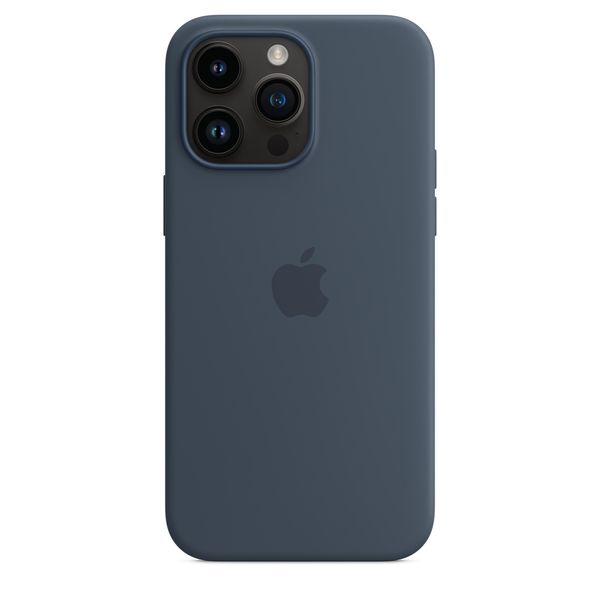 Оригінальний силіконовий чохол Apple iPhone 14 Pro Max Silicone Case з MagSafe - Storm Blue (MPTQ3) MPTQ3 фото