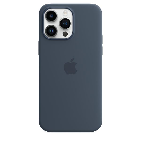 Оригинальный силиконовый чехол Apple iPhone 14 Pro Max Silicone Case с MagSafe - Storm Blue (MPTQ3) MPTQ3 фото