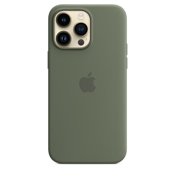 Оригінальний силіконовий чохол Apple iPhone 14 Pro Max Silicone Case з MagSafe - Olive (MQUN3) MQUN3 фото