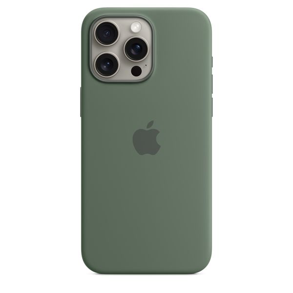 Оригинальный силиконовый чехол Apple iPhone 15 Pro Max Silicone Case с MagSafe - Cypress (MT1X3) MT1X3 фото