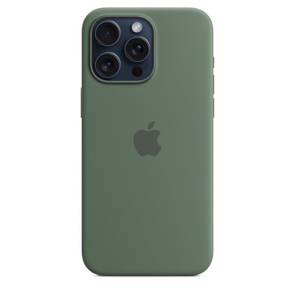 Оригінальний силіконовий чохол Apple iPhone 15 Pro Max Silicone Case з MagSafe - Cypress (MT1X3) MT1X3 фото