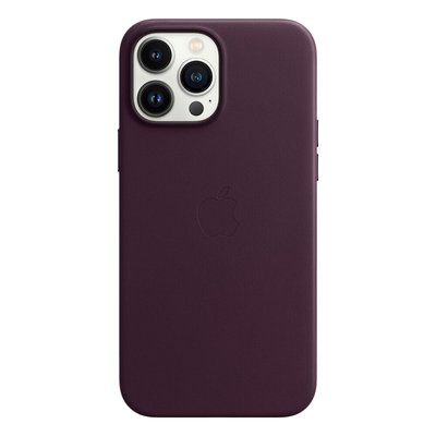 Оригінальний шкіряний чохол Apple iPhone 13 Pro Max Leather Case з MagSafe - Dark Cherry (MM1M3) MM1M3 фото