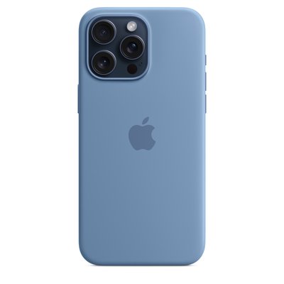 Оригинальный силиконовый чехол Apple iPhone 15 Pro Max Silicone Case с MagSafe - Winter Blue (MT1Y3) MT1Y3 фото