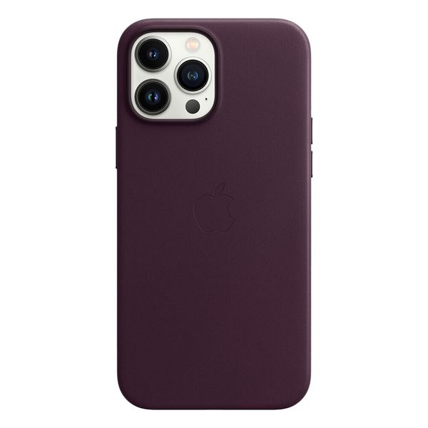 Оригинальный кожаный чехол Apple iPhone 13 Pro Max Leather Case с MagSafe - Dark Cherry (MM1M3) MM1M3 фото