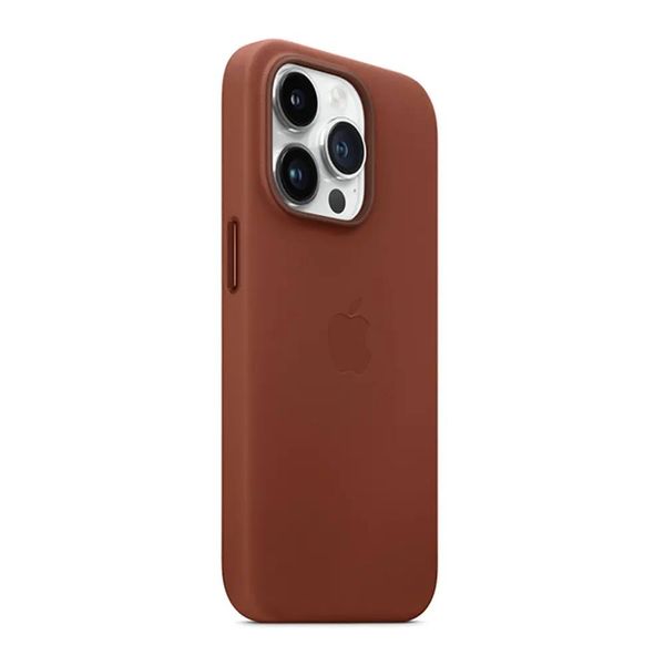 Оригинальный кожаный чехол Apple iPhone 14 Pro Max Leather Case с MagSafe - Umber (MPPQ3) MPPQ3 фото