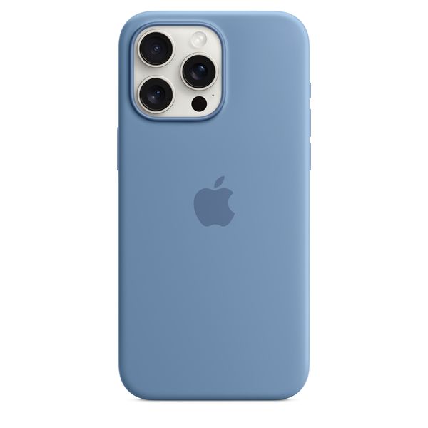 Оригинальный силиконовый чехол Apple iPhone 15 Pro Max Silicone Case с MagSafe - Winter Blue (MT1Y3) MT1Y3 фото