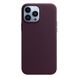 Оригинальный кожаный чехол Apple iPhone 13 Pro Max Leather Case с MagSafe - Dark Cherry (MM1M3) MM1M3 фото 2