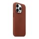 Оригинальный кожаный чехол Apple iPhone 14 Pro Max Leather Case с MagSafe - Umber (MPPQ3) MPPQ3 фото 2