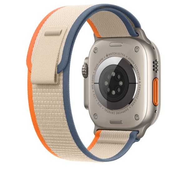 Оригинальный ремешок Apple Watch Trail Loop 49/45/44/42 mm Orange/Beige - S/M (MT5W3) MT5W3 фото