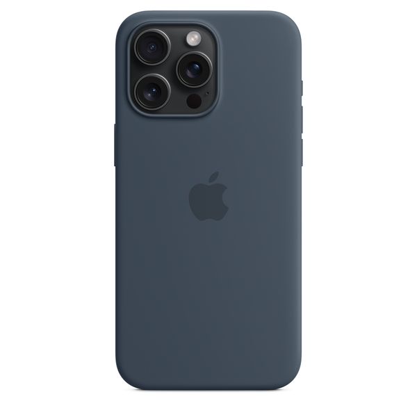 Оригинальный силиконовый чехол Apple iPhone 15 Pro Max Silicone Case с MagSafe - Storm Blue (MT1P3) MT1P3 фото