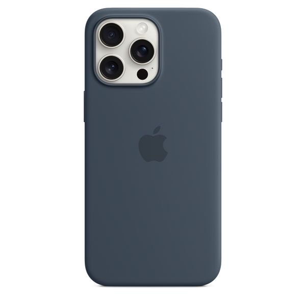 Оригинальный силиконовый чехол Apple iPhone 15 Pro Max Silicone Case с MagSafe - Storm Blue (MT1P3) MT1P3 фото