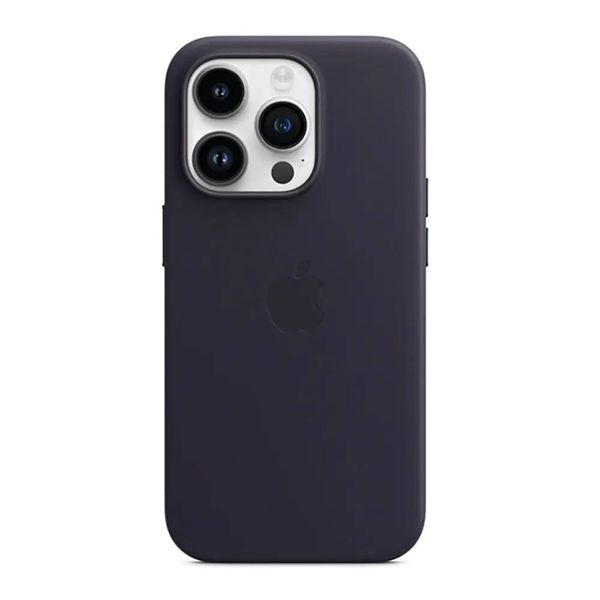 Оригінальний шкіряний чохол Apple iPhone 14 Pro Max Leather Case з MagSafe - Ink (MPPP3) MPPP3 фото