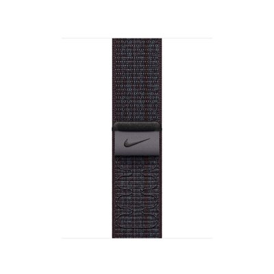 Оригінальний ремінець Apple Watch Nike Sport Loop 41/40/38 mm Black/Blue (MUJV3) MUJV3 фото