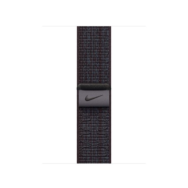 Оригінальний ремінець Apple Watch Nike Sport Loop 41/40/38 mm Black/Blue (MUJV3) MUJV3 фото