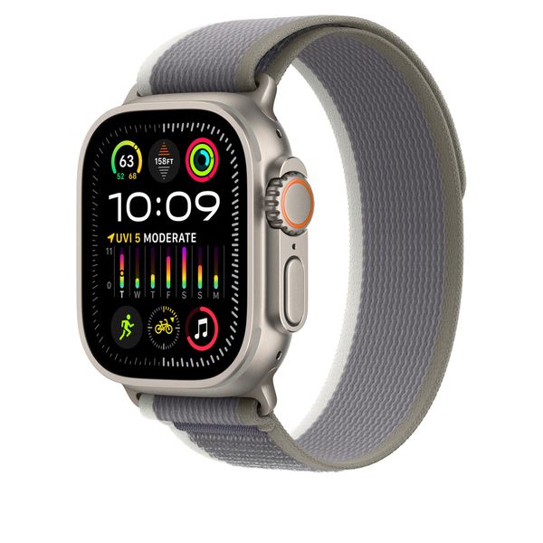 Оригинальный ремешок Apple Watch Trail Loop 49/45/44/42 mm Green/Gray - S/M (MT5Y3) MT5Y3 фото