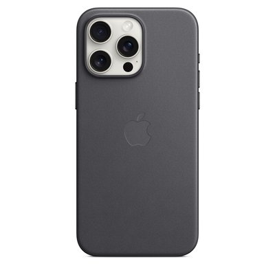 Оригінальний чохол Apple iPhone 15 Pro Max FineWoven Case з MagSafe - Black (MT4V3) MT4V3 фото