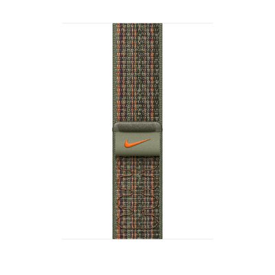 Оригинальный ремешок Apple Watch Nike Sport Loop 49/45/44/42 mm Sequoia/Orange (MTL63) MTL63 фото