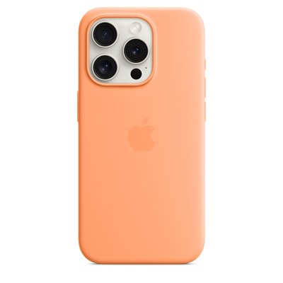 Оригинальный силиконовый чехол Apple iPhone 15 Pro Silicone Case с MagSafe - Orange Sorbet (MT1H3) MT1H3 фото