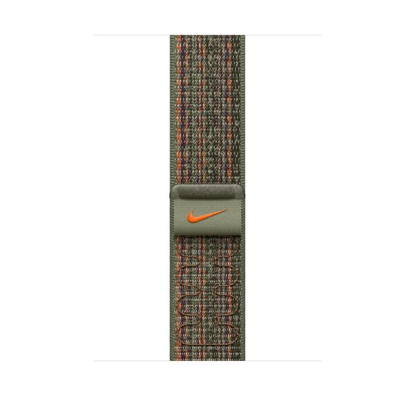 Оригінальний ремінець Apple Watch Nike Sport Loop 49/45/44/42 mm Sequoia/Orange (MTL63) MTL63 фото