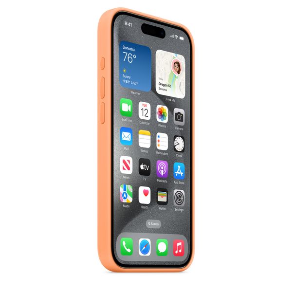 Оригинальный силиконовый чехол Apple iPhone 15 Pro Silicone Case с MagSafe - Orange Sorbet (MT1H3) MT1H3 фото