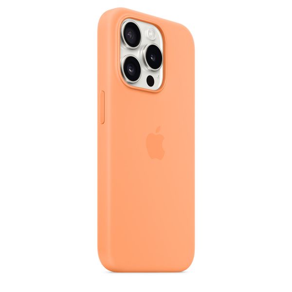 Оригинальный силиконовый чехол Apple iPhone 15 Pro Silicone Case с MagSafe - Orange Sorbet (MT1H3) MT1H3 фото